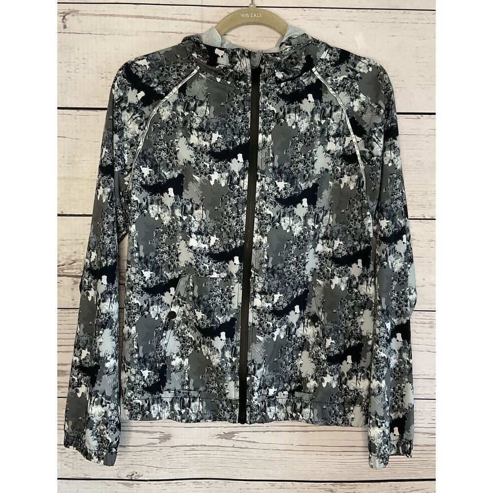 Hunter For Target Medium Hooded Outwear Jacket Camo Gray Raincoat Windbreaker‎